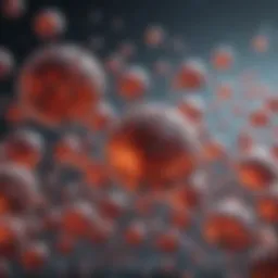 Microscopic view of contaminated cell cultures