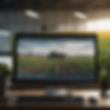 Data Analytics: Transforming Agricultural Decision-Making Data analytics software on a computer screen with agricultural data