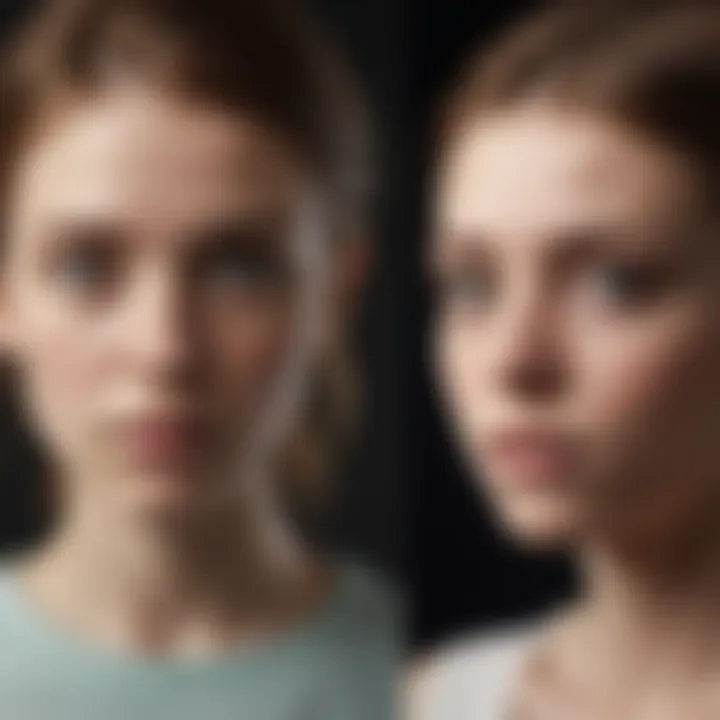 A visual metaphor illustrating the social challenges faced by individuals with anorexia.