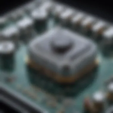 Innovative Design of Pacemaker Technology Close-up view of the advanced circuitry and components of a modern pacemaker device.