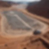 Vast lithium mining site with visible land disruption