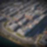 Aerial view of biotech firms in Emeryville showcasing innovation