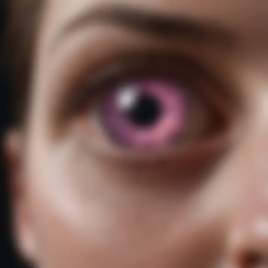 Detailed diagram illustrating ocular symptoms associated with breast cancer