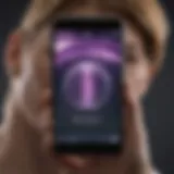 Cell phone emitting radiofrequency waves