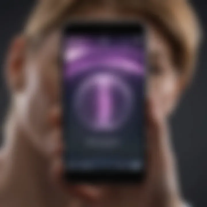 Cell phone emitting radiofrequency waves