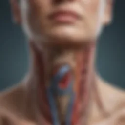 Detailed illustration of the thyroid gland