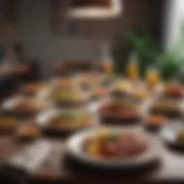 Nutrient-Rich Dining Experience A beautifully set dining table featuring a variety of delicious, nutritious dishes.