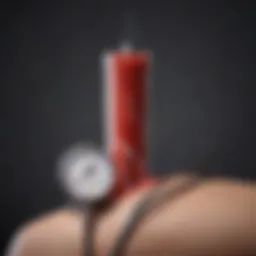 Illustration depicting the relationship between cholesterol and blood pressure