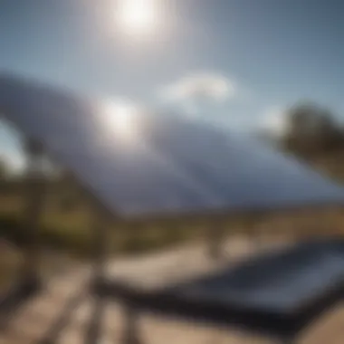 Solar panels harnessing sunlight