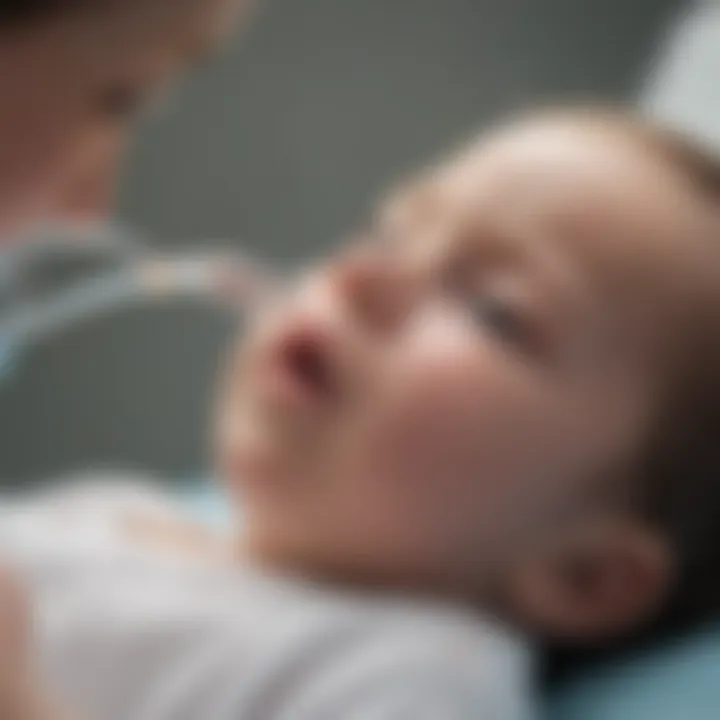 Infant undergoing neurological examination