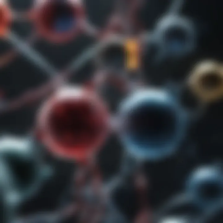 Diagram showing the principles of molecular interactions in spectroscopy