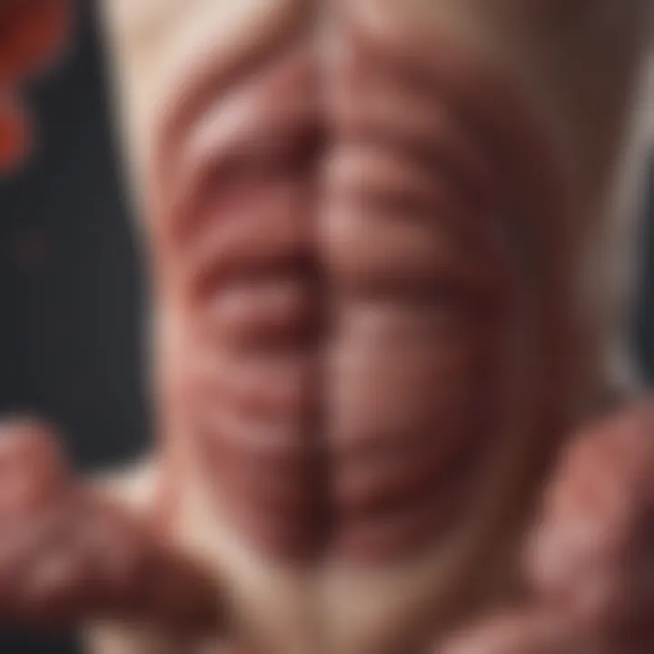 Detailed diagram illustrating the stages of bowel cancer