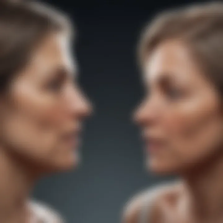 Conceptual diagram illustrating psychological effects of diabetes and menopause.