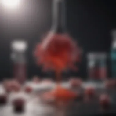 Diagram illustrating the drug development process for blood cancer
