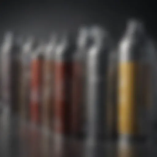 Visual representation of various aerosol types