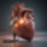 Illustration depicting the electrical activity of the heart during atrial fibrillation