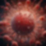 Microscopic view of HIV virus particles