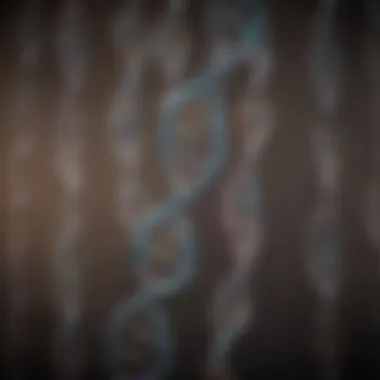 DNA strands representing genetic connections