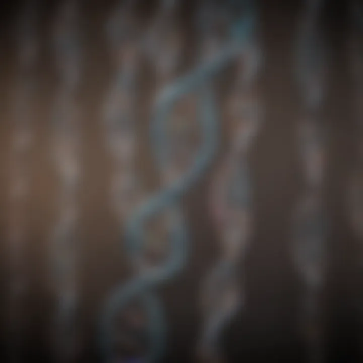 DNA strands representing genetic connections