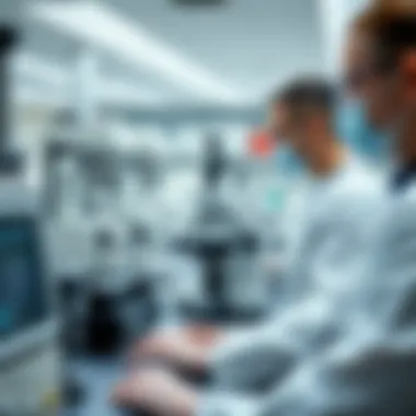 Advanced Technology in Genetic Testing Laboratory setting with genetic testing equipment