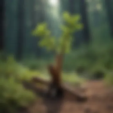 Licorice root in natural setting