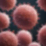 Microscopic view of cancer cells illustrating Triple-Negative Breast Cancer characteristics