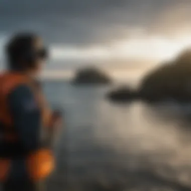 Scientists conducting marine studies in the field