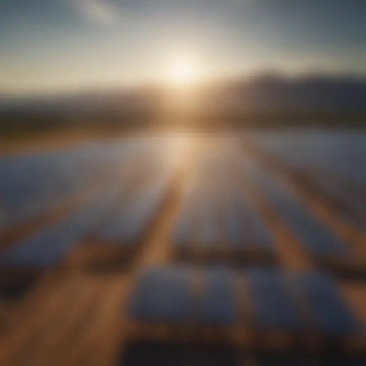 Solar farm contributing to sustainable energy