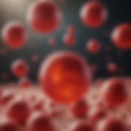 Illustration of red blood cells impacted by thalassemia