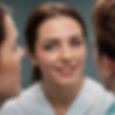 Dental nurse interacting with a patient