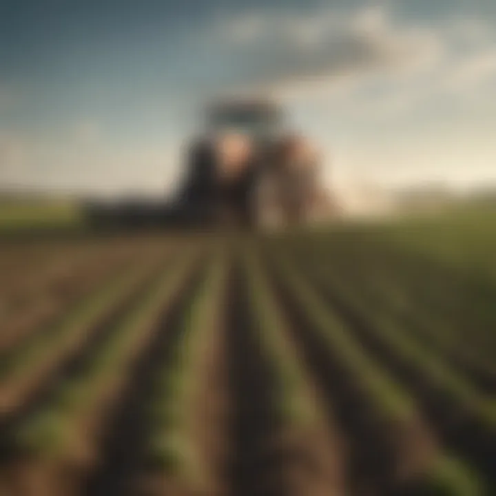Illustration of phosphorus-only fertilizers in agricultural fields