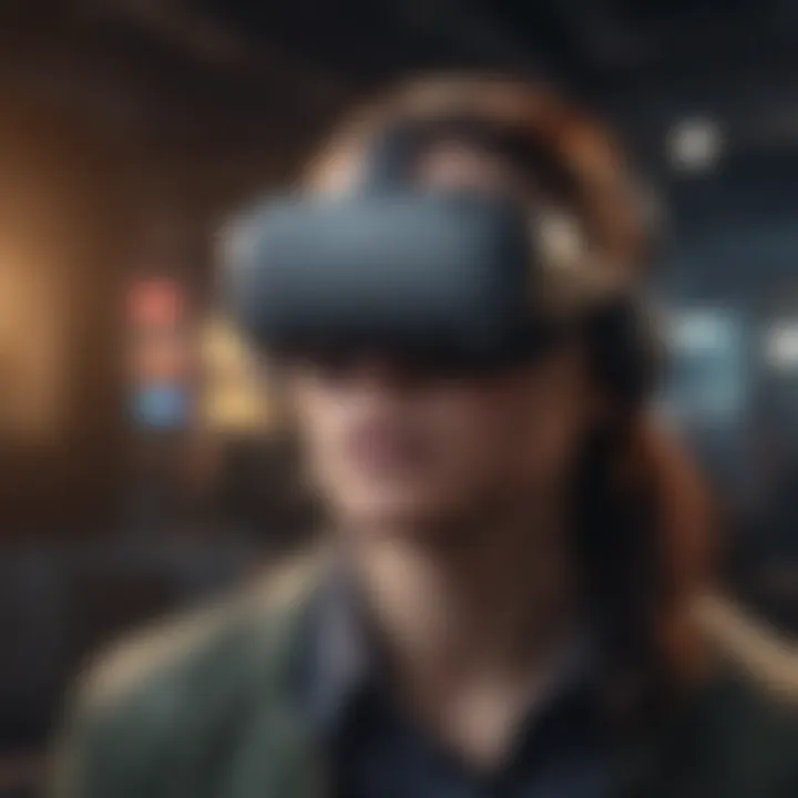 Immersive gaming experience through virtual reality