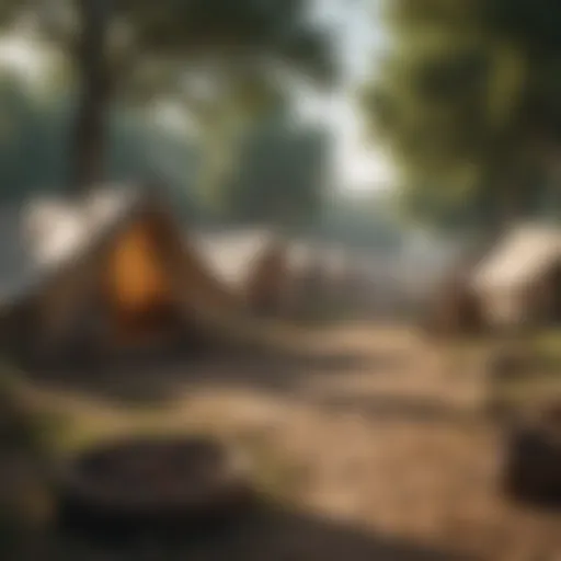 A traditional Romani camp reflecting cultural heritage