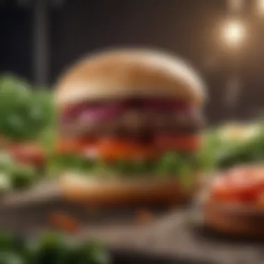 Fresh Vegetables in Plant-Based Burgers Fresh vegetables incorporated into plant-based burgers