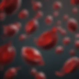 Artistic representation of sickle-shaped red blood cells