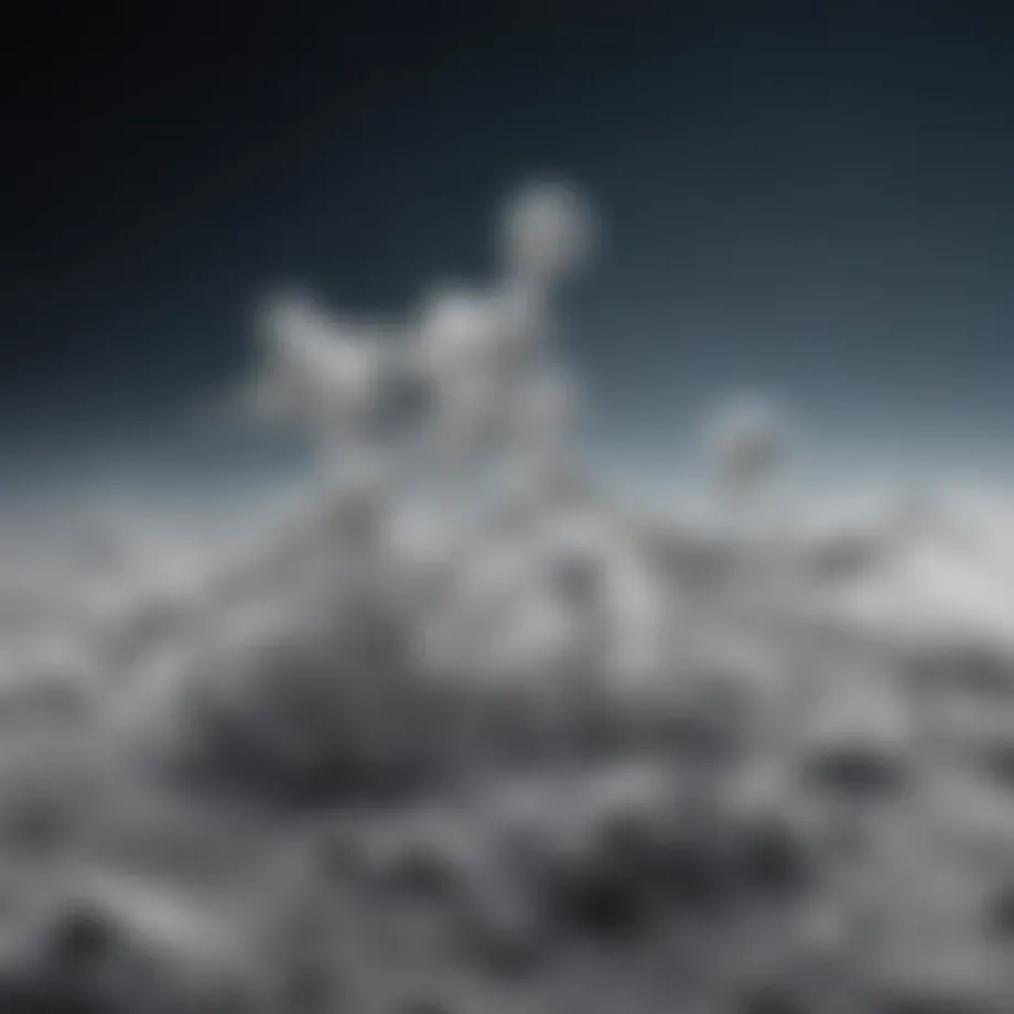 Chemical structure of calcium carbonate