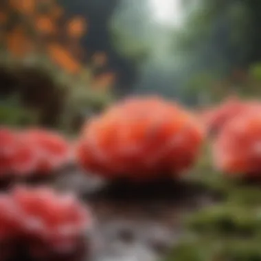 A vibrant display of Juncao Reishi in a natural setting