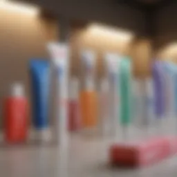 A vibrant display of various Korean toothpaste brands showcasing unique packaging designs.