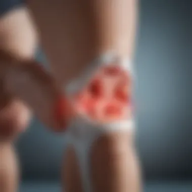A close-up of a laser device used for knee arthritis therapy.