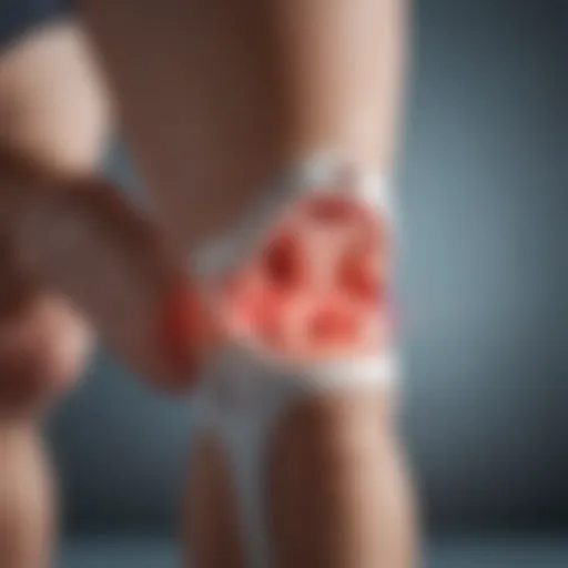 A close-up of a laser device used for knee arthritis therapy.