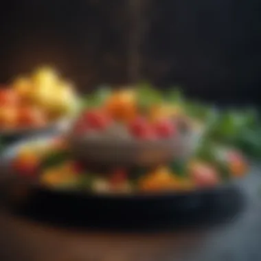 Nutrient-rich food combinations on a vibrant plate