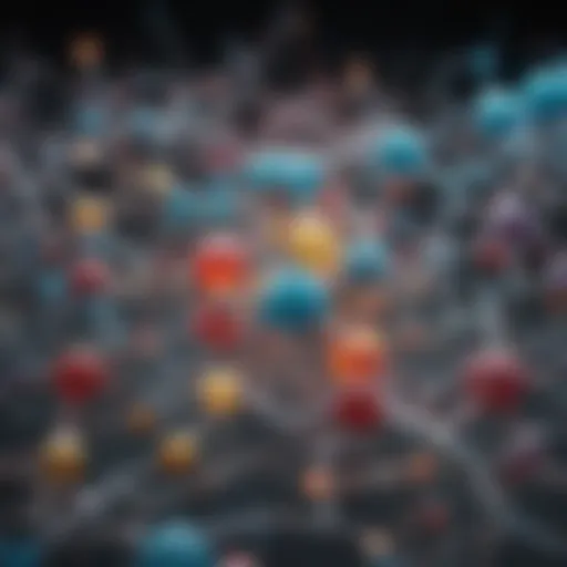 A molecular diagram illustrating the interaction of medications with metabolic pathways.