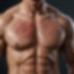 Illustration depicting muscle fibers affected by dystrophy