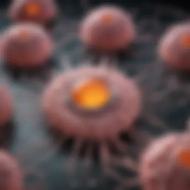 Diagram illustrating MYCN amplification in neuroblastoma cells