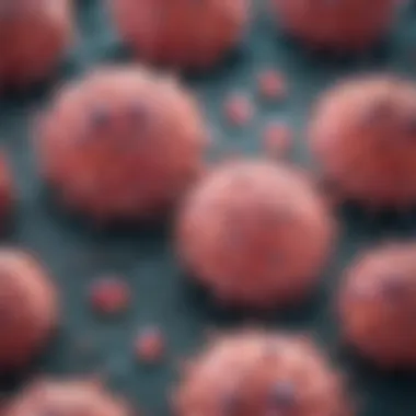 Microscopic Examination of Neoplastic Malignancies Microscopic view of neoplastic cells under a microscope