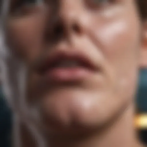 Close-up of skin showing irritation from nickel exposure