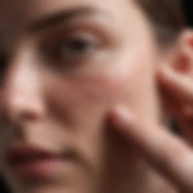 Clinical Examination of Nickel Dermatitis Medical professional examining a patient's skin condition