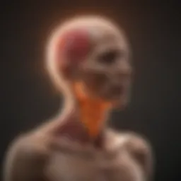 Illustration depicting the effects of radiation therapy on nerve endings