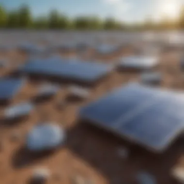 The Environmental Cost of Disposal Illustration of the environmental impact of improperly disposed solar panels.