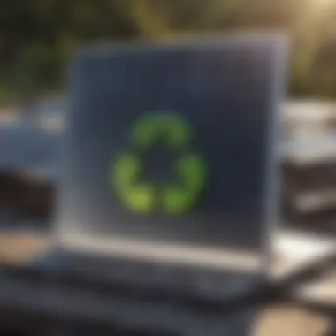 Policies Supporting Sustainable Recycling A visual representation of policy frameworks promoting solar panel recycling.